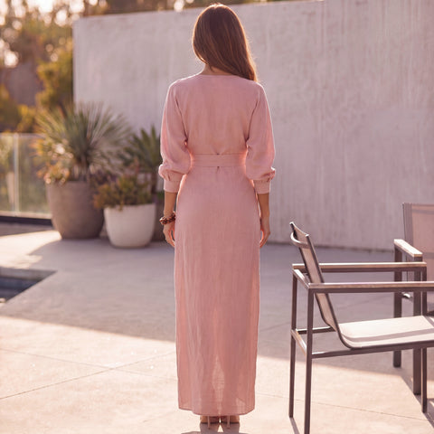 Wrap Front Maxi Dress